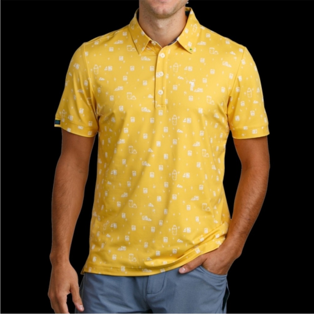 William Murray Off The Rocks Print Golf Polo Shirt